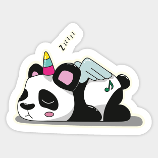 Sleeping Pandacorn Sticker